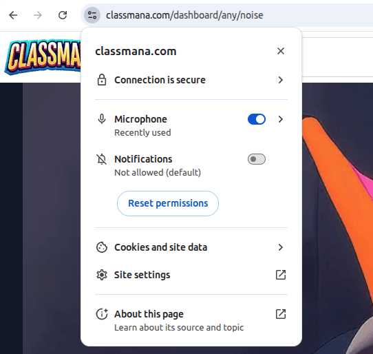 Chrome hljóðnemaheimildir
