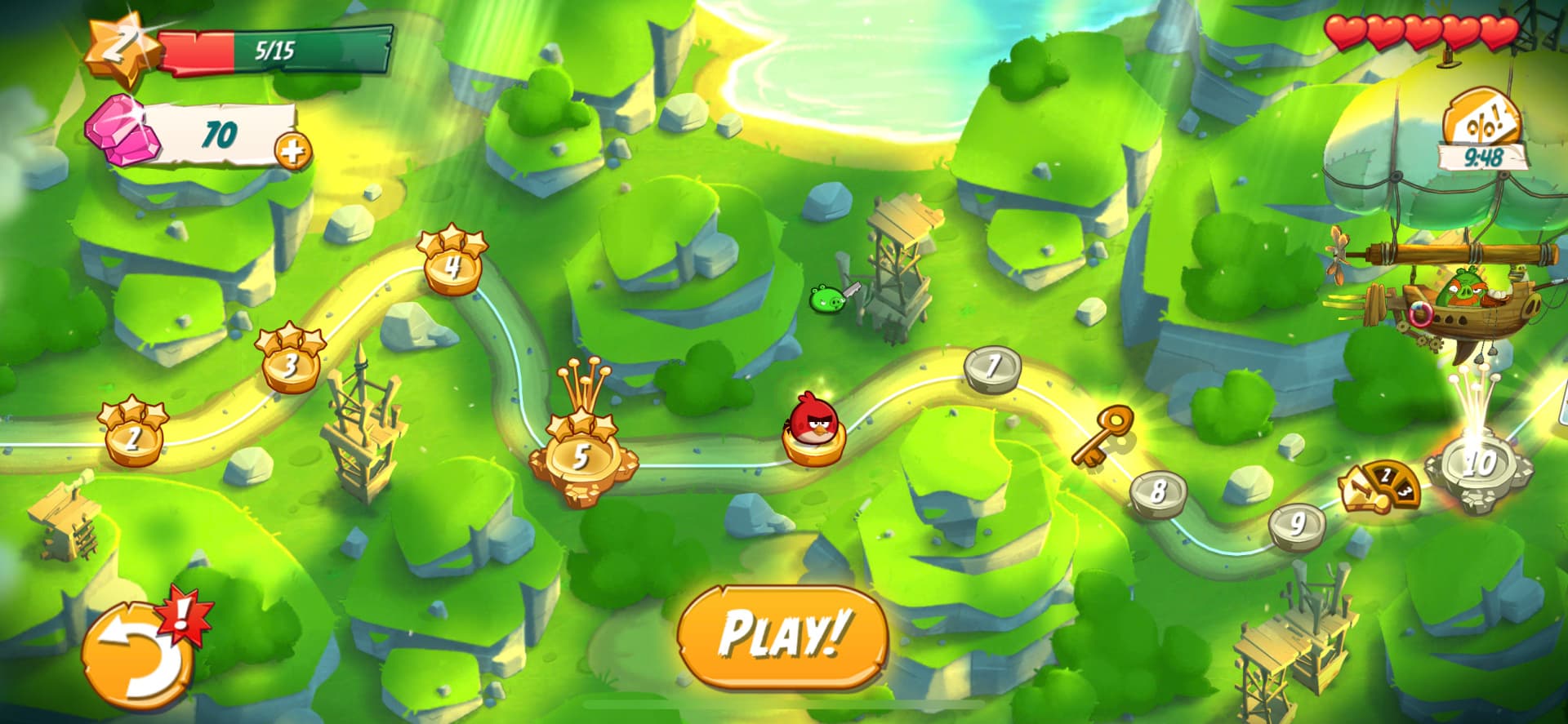 Angry Birds stigunarframvinda